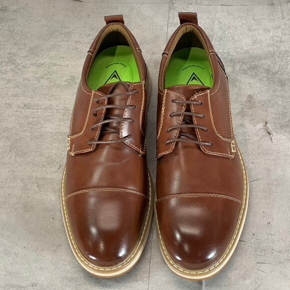 VANCE CO. Men\'s Brown Faux Leather Jedd Cap Toe Lace-Up Oxford SZ 9.5 main image 6